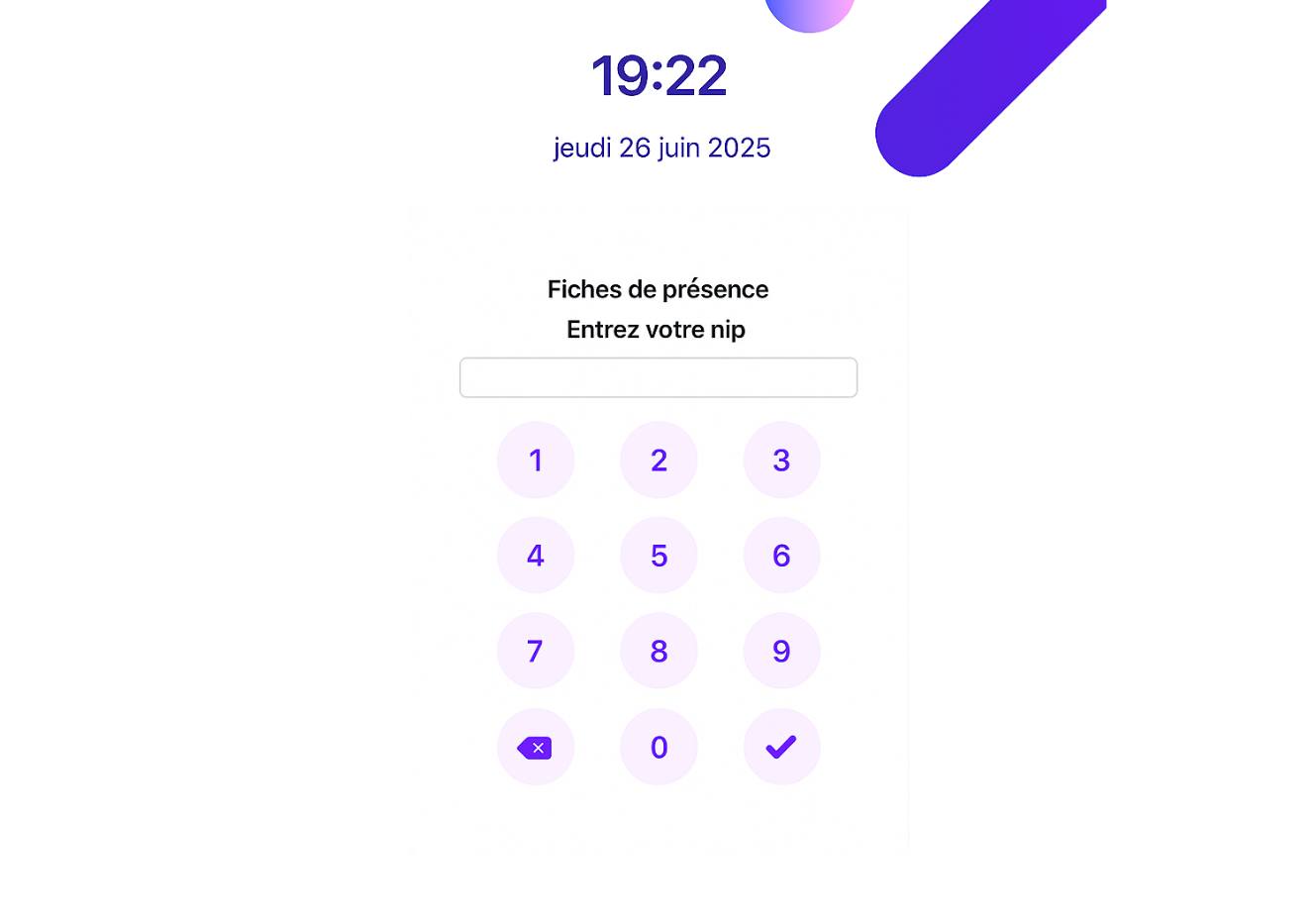 Solution de pointage pour usines et chantiers fixes